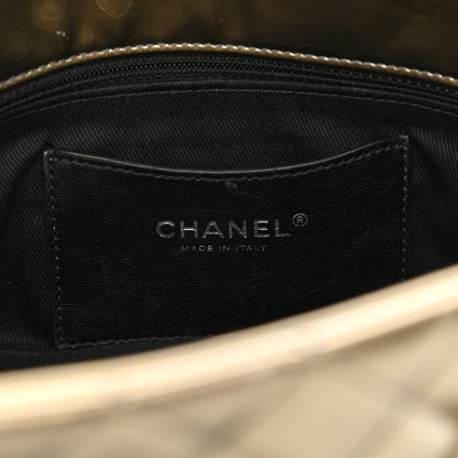 Chanel Metallic Patent Quilted Medium Just Mademoiselle Bowling Bag Green Degrade 6 of 12