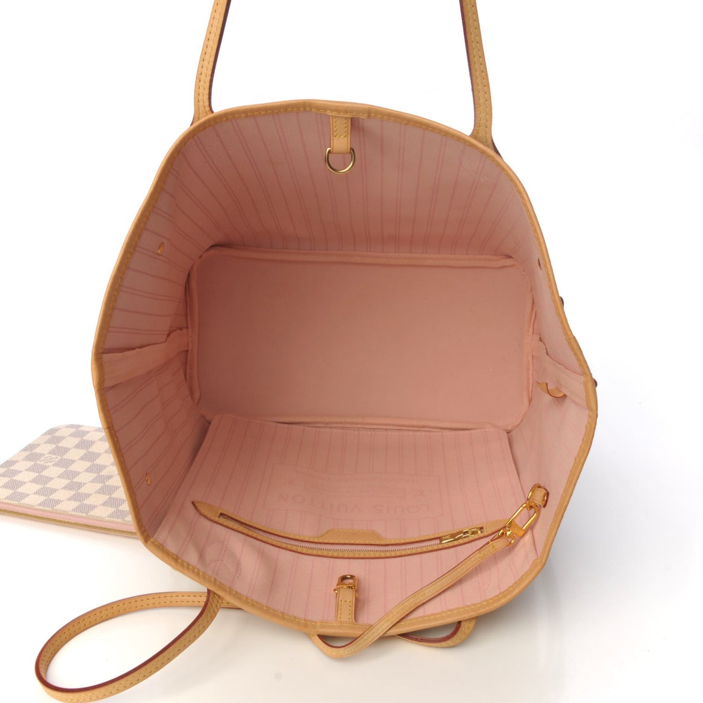 Damier Azur Neo Neverfull MM Rose Ballerine