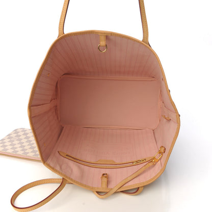 Louis Vuitton Damier Azur Neo Neverfull MM Rose Ballerine 6 of 24