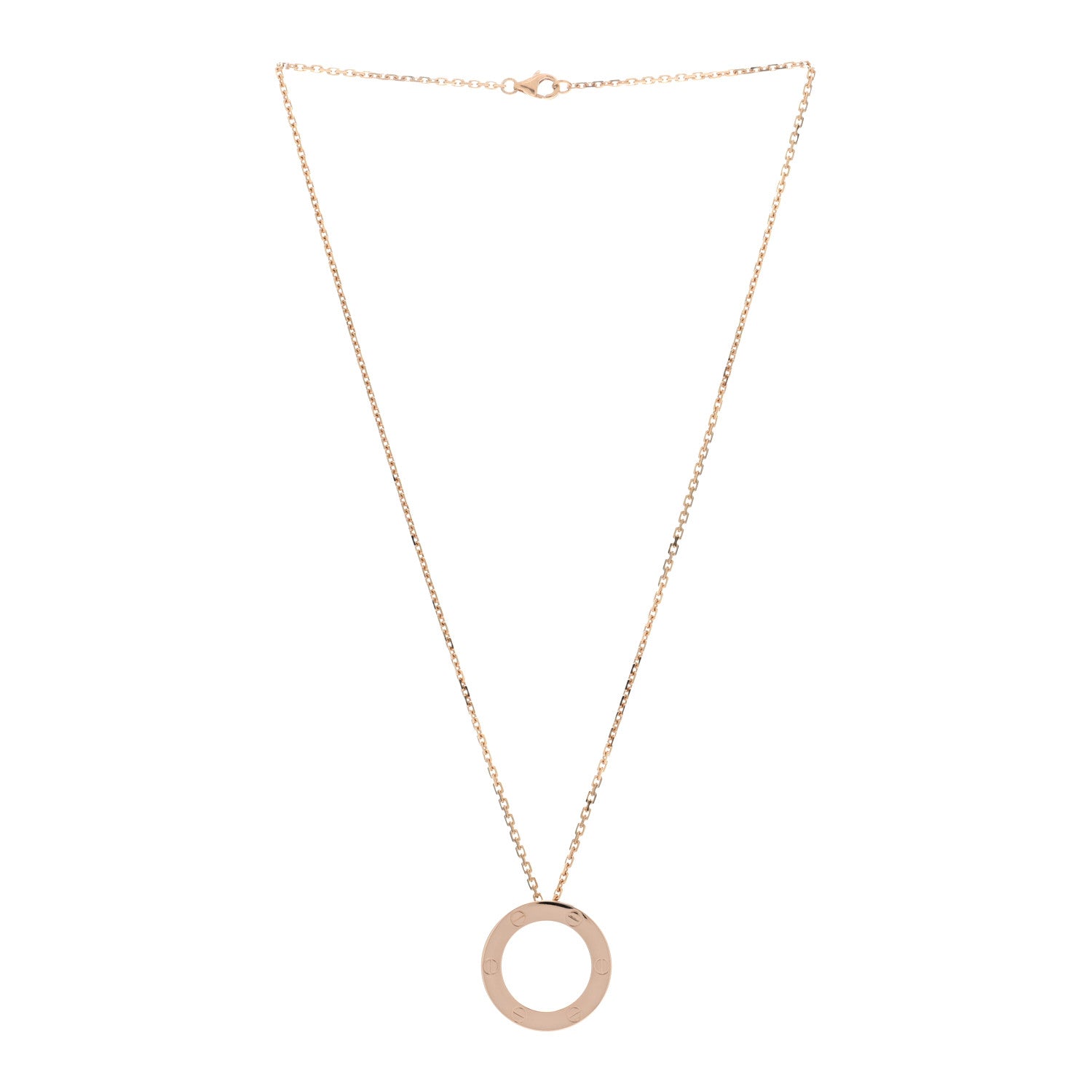 Cartier 18K Pink Gold LOVE Pendant Necklace 2 of 6
