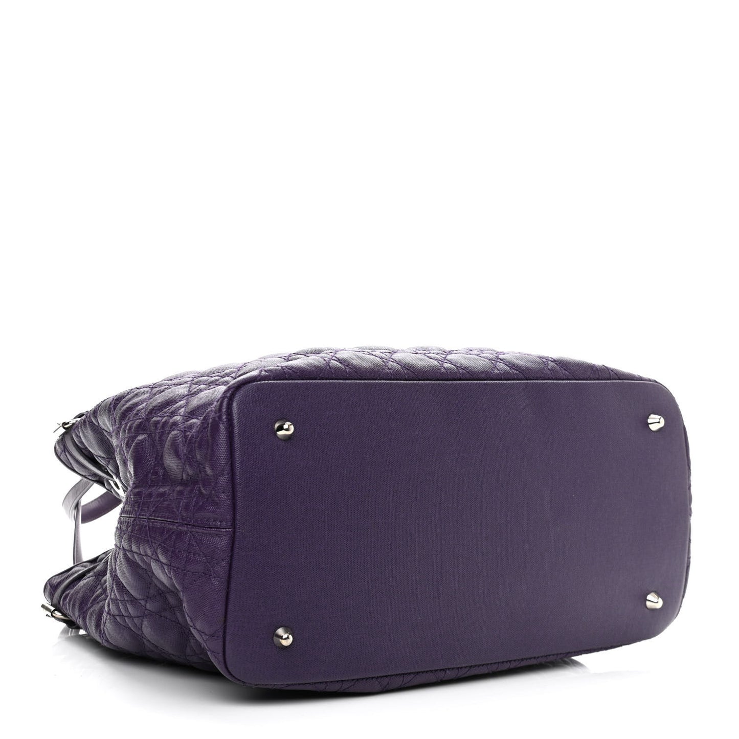 Coated Canvas Cannage Medium Panarea Tote Purple
