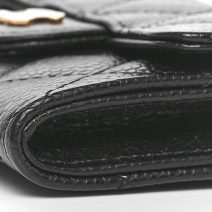Chanel Caviar Quilted Flap Card Holder Wallet Black 10 of 11