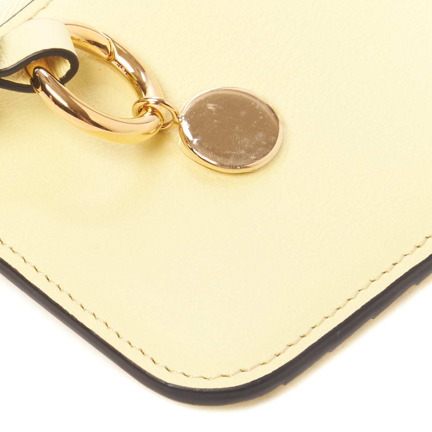 Calfskin Alphabet Purse Wallet Lemonade