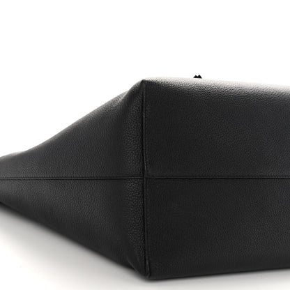 Alexander McQueen Grained Calfskin Skull Open Shopper Tote Black 8 of 11