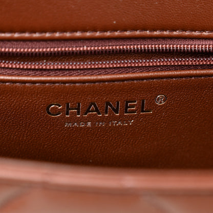 Chanel Shearling Lambskin Quilted Furry Coco Flap Beige Dark Brown 10 of 21