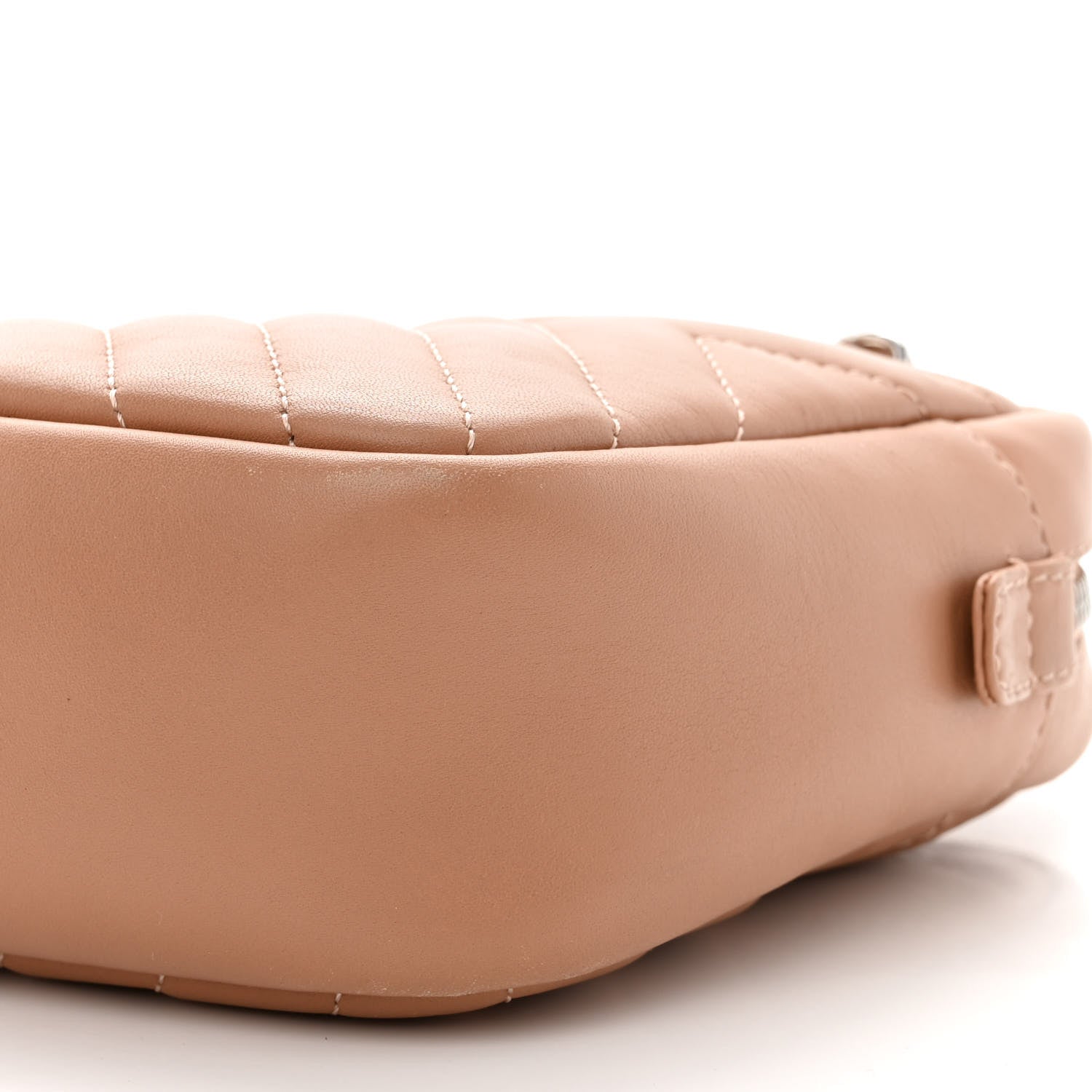 Chanel Lambskin Diagonal Chevron Quilted Tassel Camera Case Case Beige 10 of 10