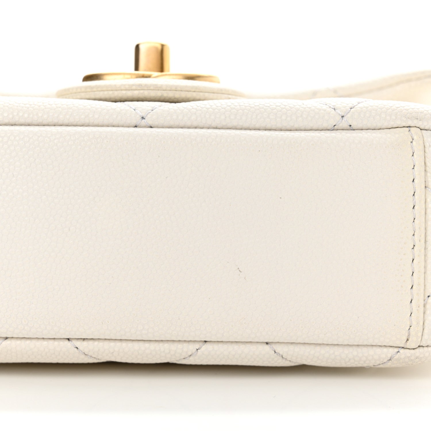 Chanel Caviar Quilted Mini Twist Your Buttons Flap White 11 of 13