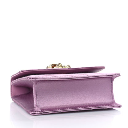 Gucci Satin Quilted Rajah Broadway Ring Top Handle Bag Purple 4 of 10