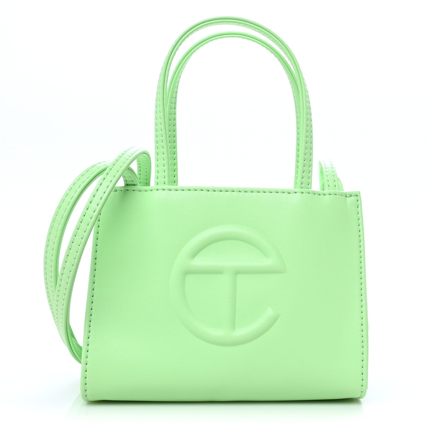 Telfar Vegan Leather Small Shopping Bag Double Mint 1 of 8