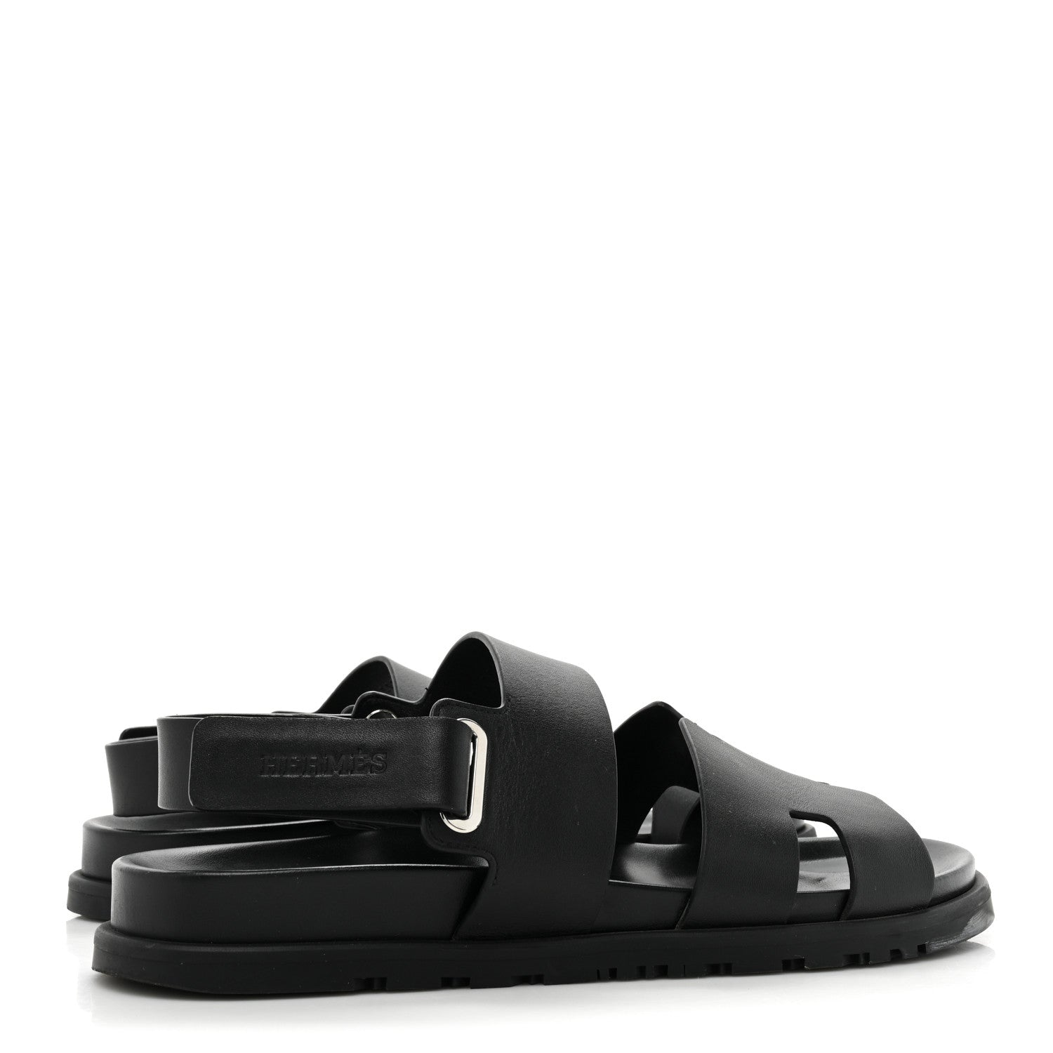 Hermes Calfskin Mens Genius Sandals 42.5 Black 4 of 10