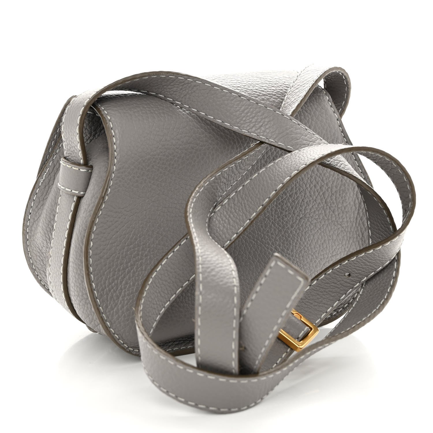 Chloe Calfskin Mini Marcie Round Crossbody Bag Cashmere Grey 3 of 8