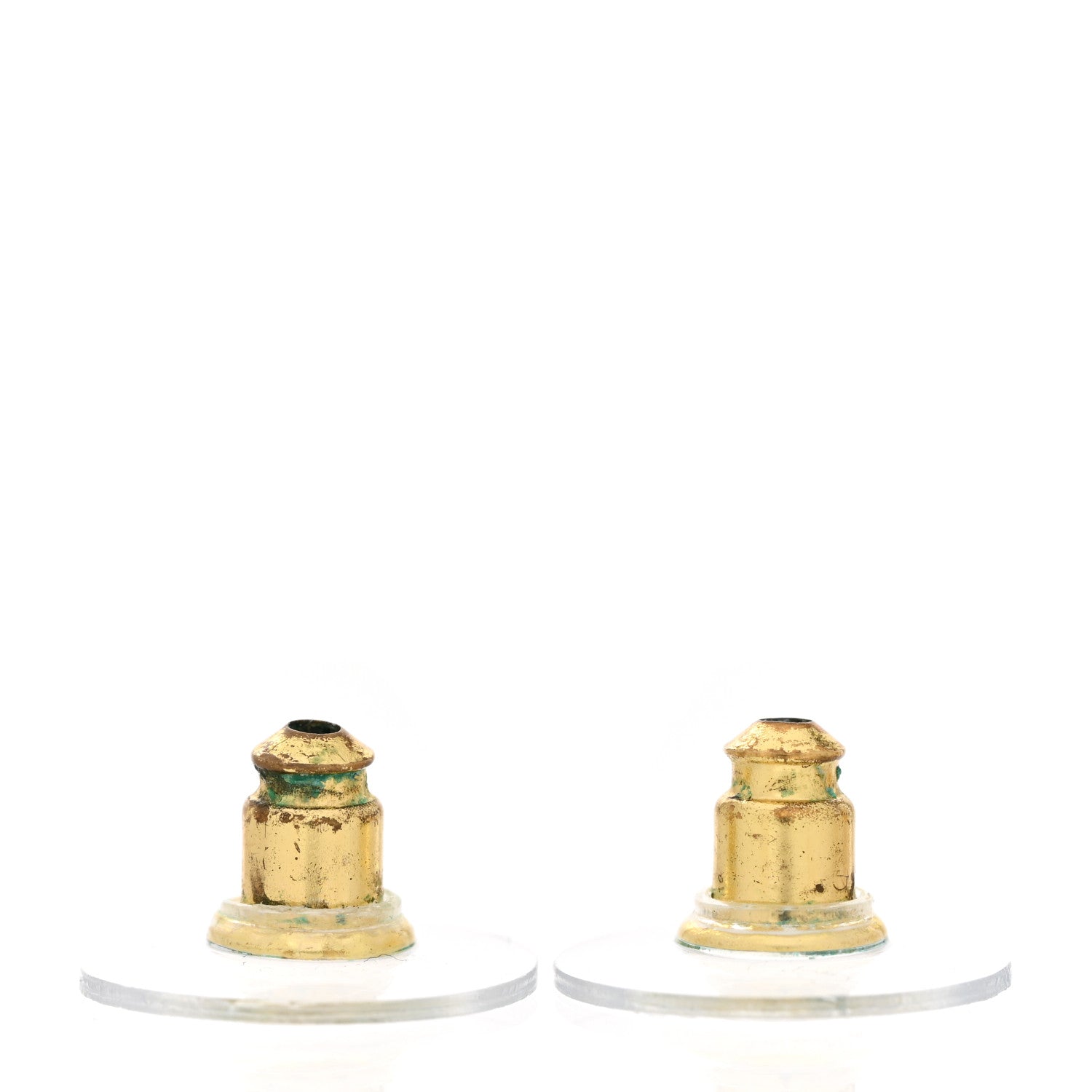 Chanel Pearl Studded CC Earrings Gold 7 of 8