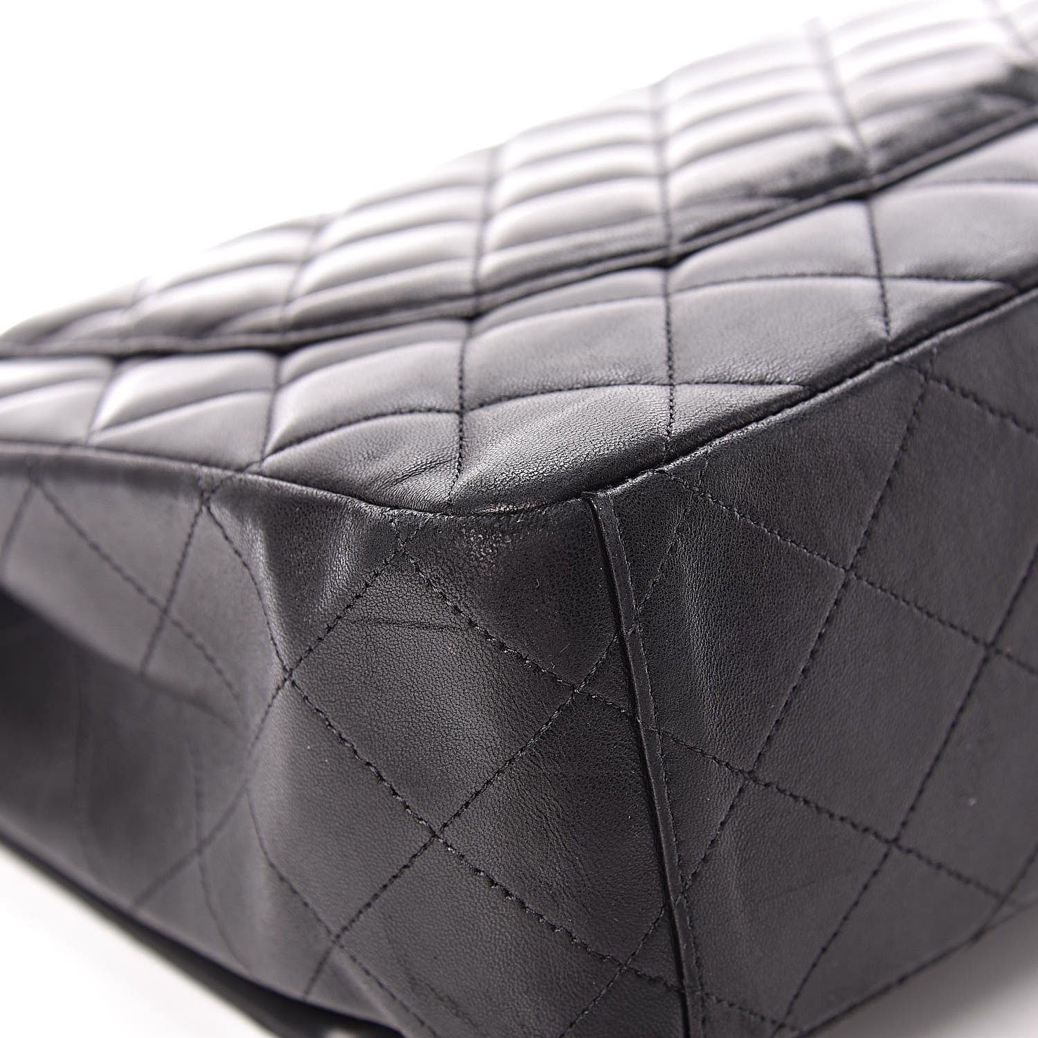 Chanel Lambskin Quilted Maxi Single Flap Black 14 of 16