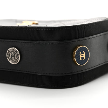 Chanel Calfskin Grosgrain Stitched Button Up Camera Case Black 11 of 15