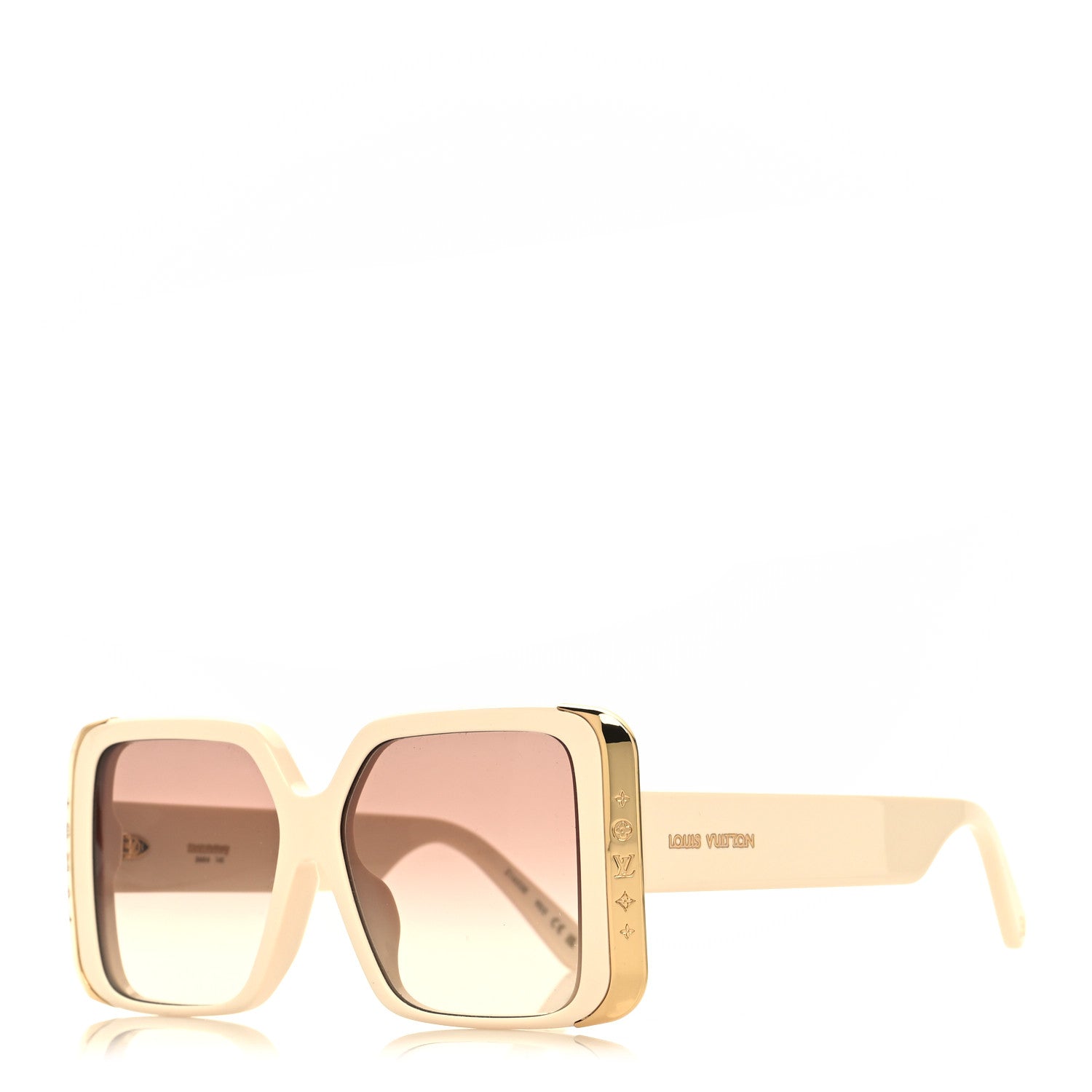 Louis Vuitton Acetate LV Moon Square Sunglasses Z1652E White 1 of 8