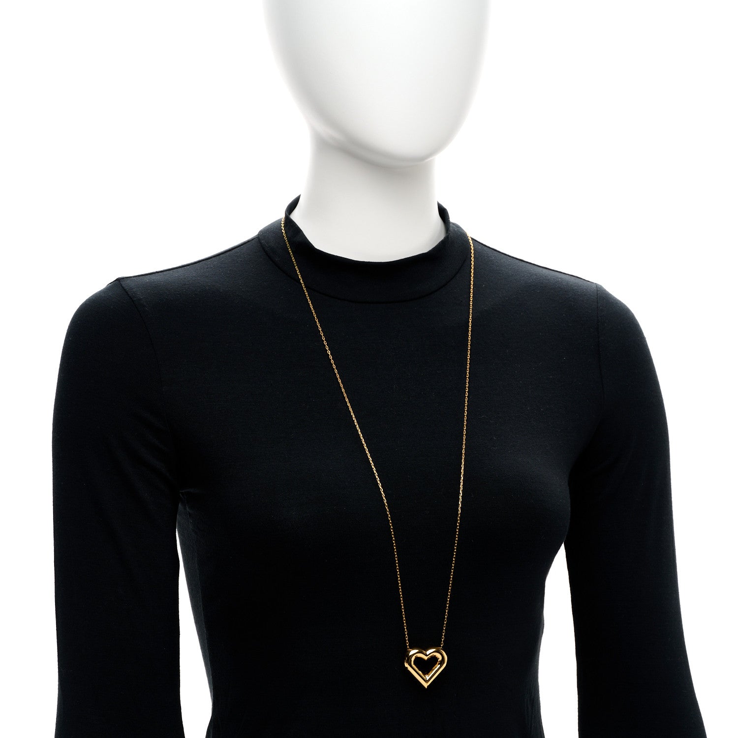 Louis Vuitton Metal LV and Me Heart Necklace Gold 2 of 6