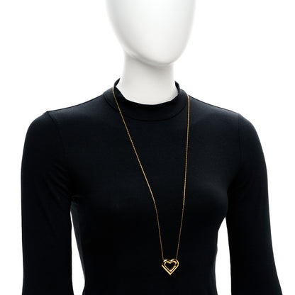 Louis Vuitton Metal LV and Me Heart Necklace Gold 2 of 6