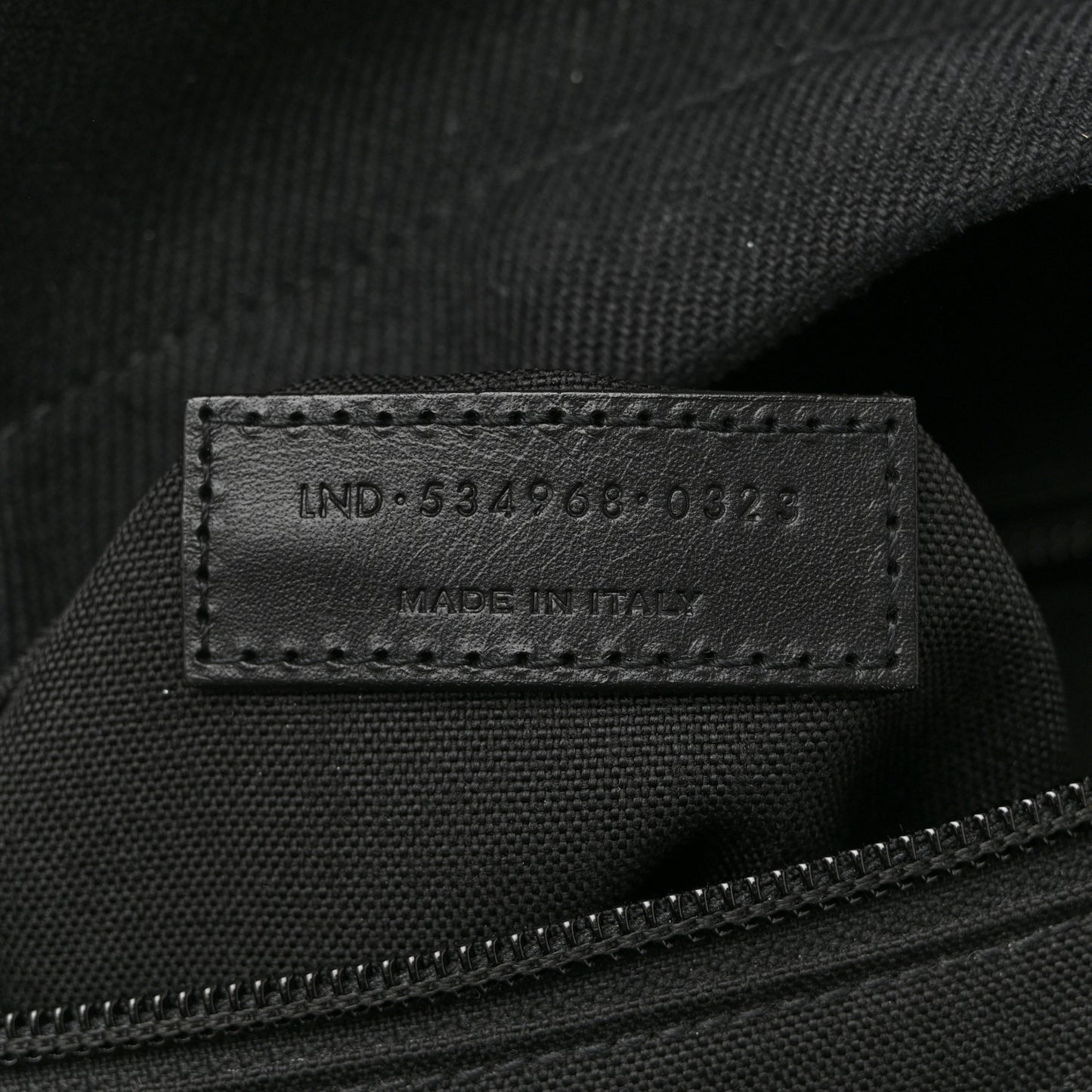 Canvas Signature Embroidered City Backpack Black