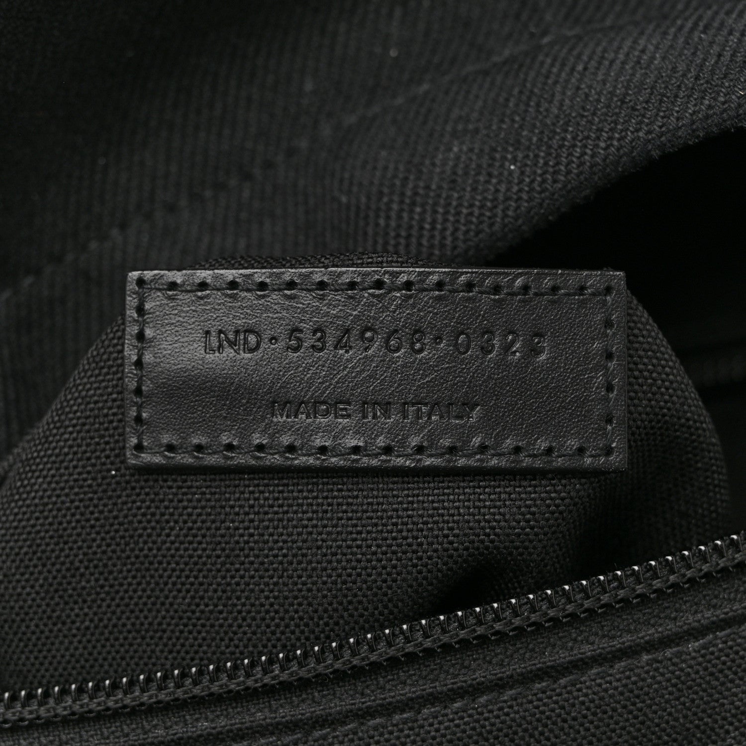 Saint Laurent Canvas Signature Embroidered City Backpack Black 7 of 11