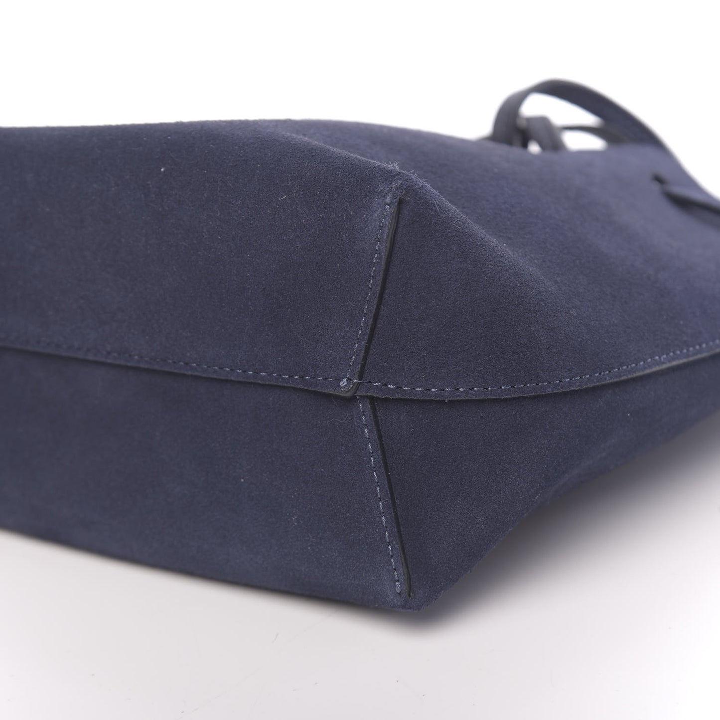 Suede Mini Mini Bucket Bag Blu