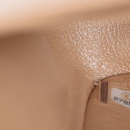 Chanel Iridescent Caviar Quilted Medium Double Flap Beige 7 of 11