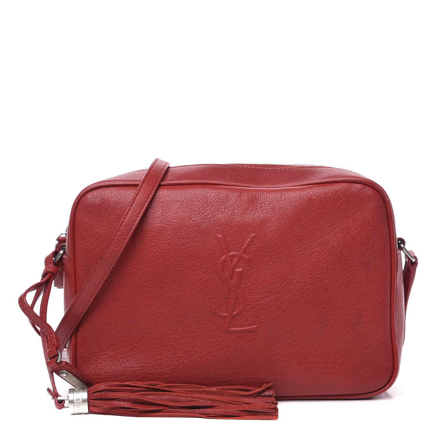 Saint Laurent Calfskin Monogram Small Lou Camera Bag Red 1 of 16
