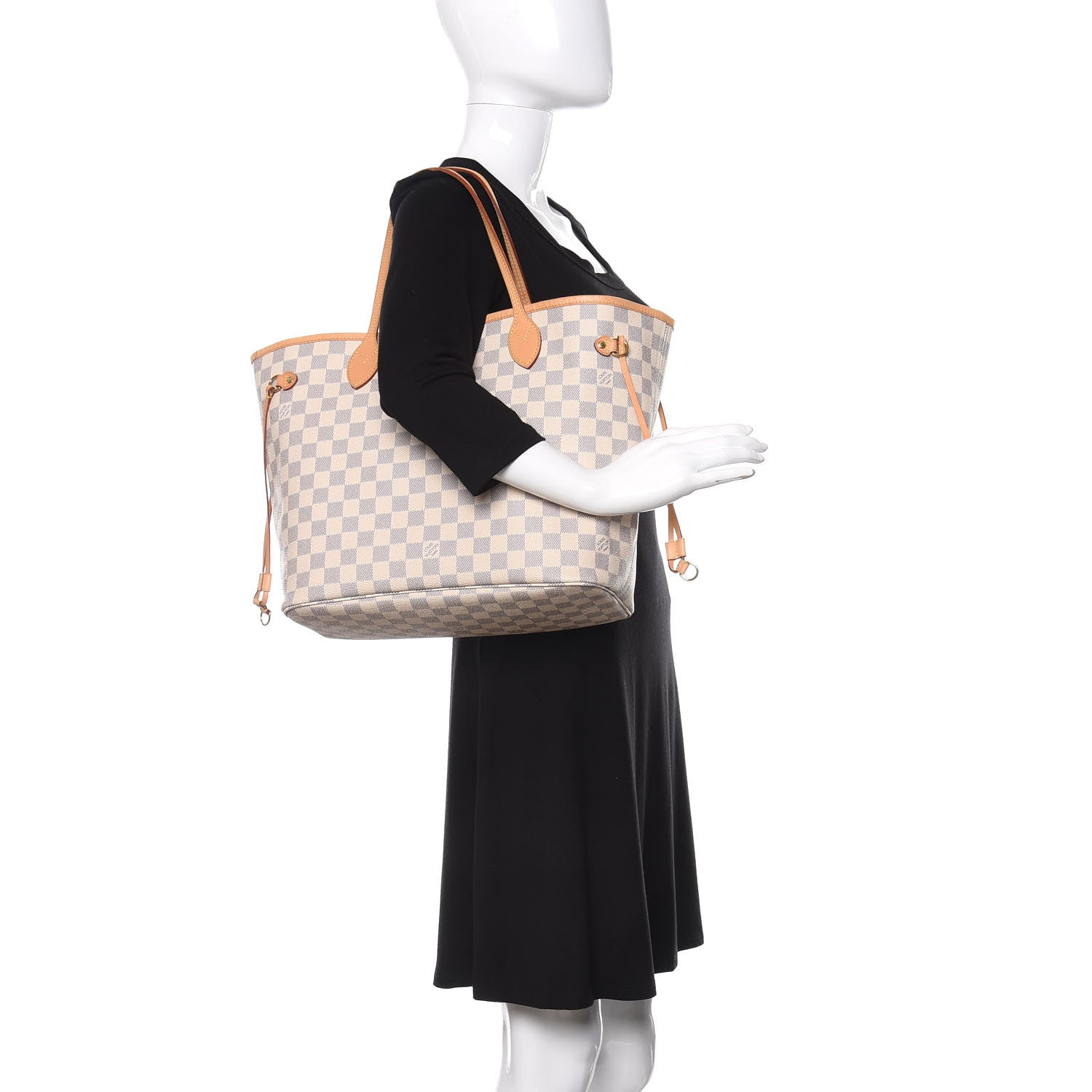 Louis Vuitton Damier Azur Neo Neverfull MM Rose Ballerine 2 of 11