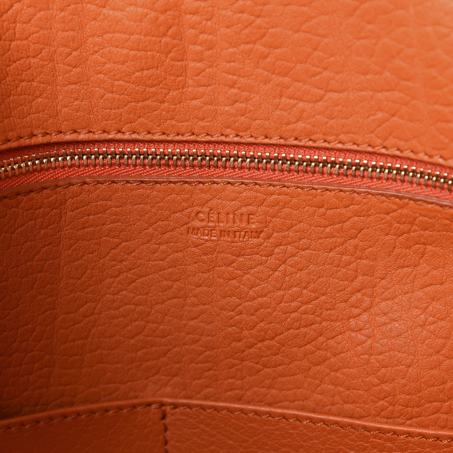 Celine Crisped Calfskin Mini Tie Knot Tote Burnt Orange 15 of 15