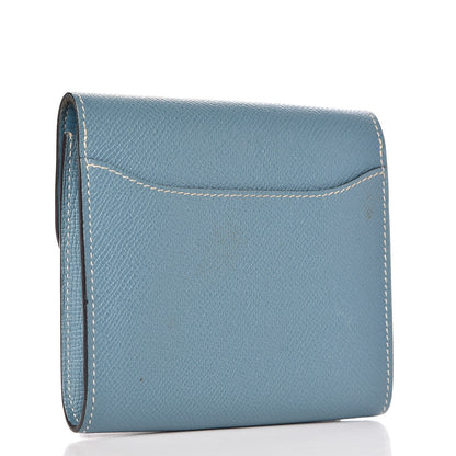 Hermes Epsom Constance Short Wallet Blue Jean 3 of 10