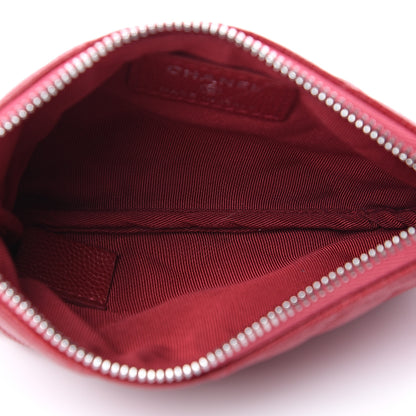 Chanel Caviar Quilted Small Cosmetic Case Dark Red 4 of 8