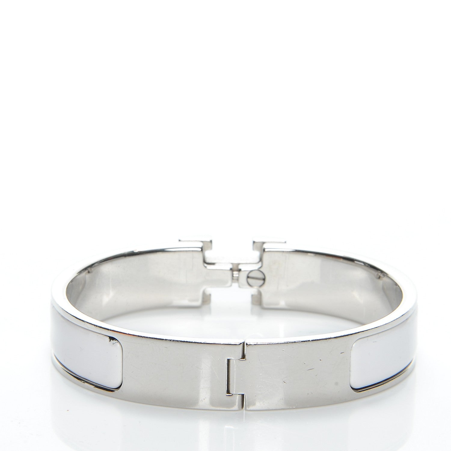 Hermes Enamel Narrow Clic Clac H Bracelet PM White 3 of 6