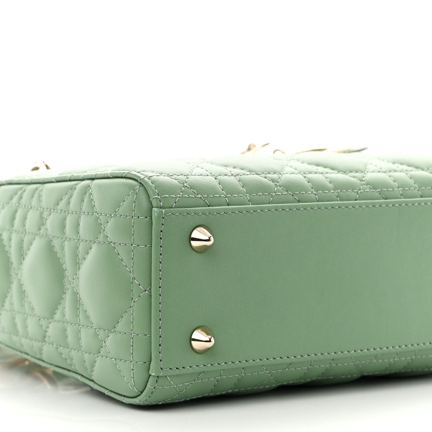 Lambskin Cannage Small My ABCDior Lady Dior Green