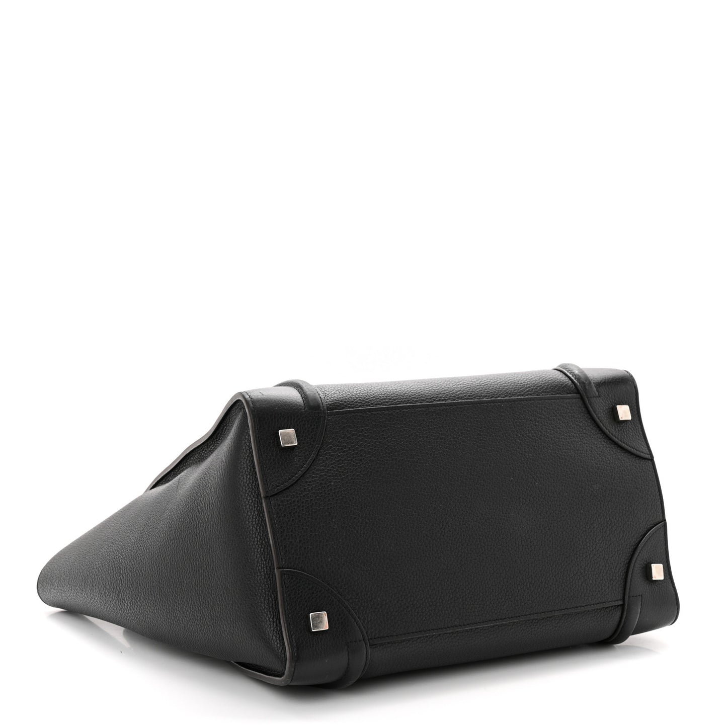 Drummed Calfskin Mini Luggage Black