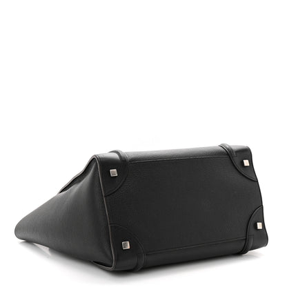 Celine Drummed Calfskin Mini Luggage Black 4 of 19
