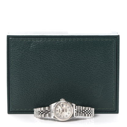Rolex Stainless Steel 18K White Gold Diamond 26mm Oyster Perpetual Datejust Watch Silver Jubilee 79174 6 of 6