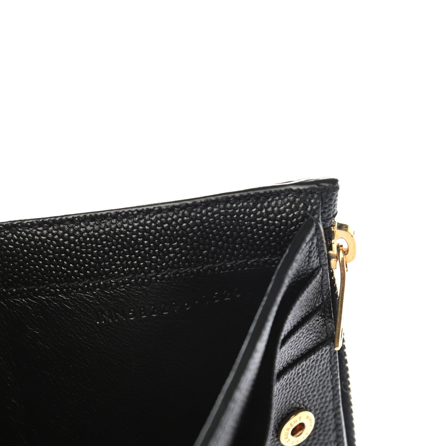 Saint Laurent Grain De Poudre Monogram Bi-Fold Wallet Black 8 of 8
