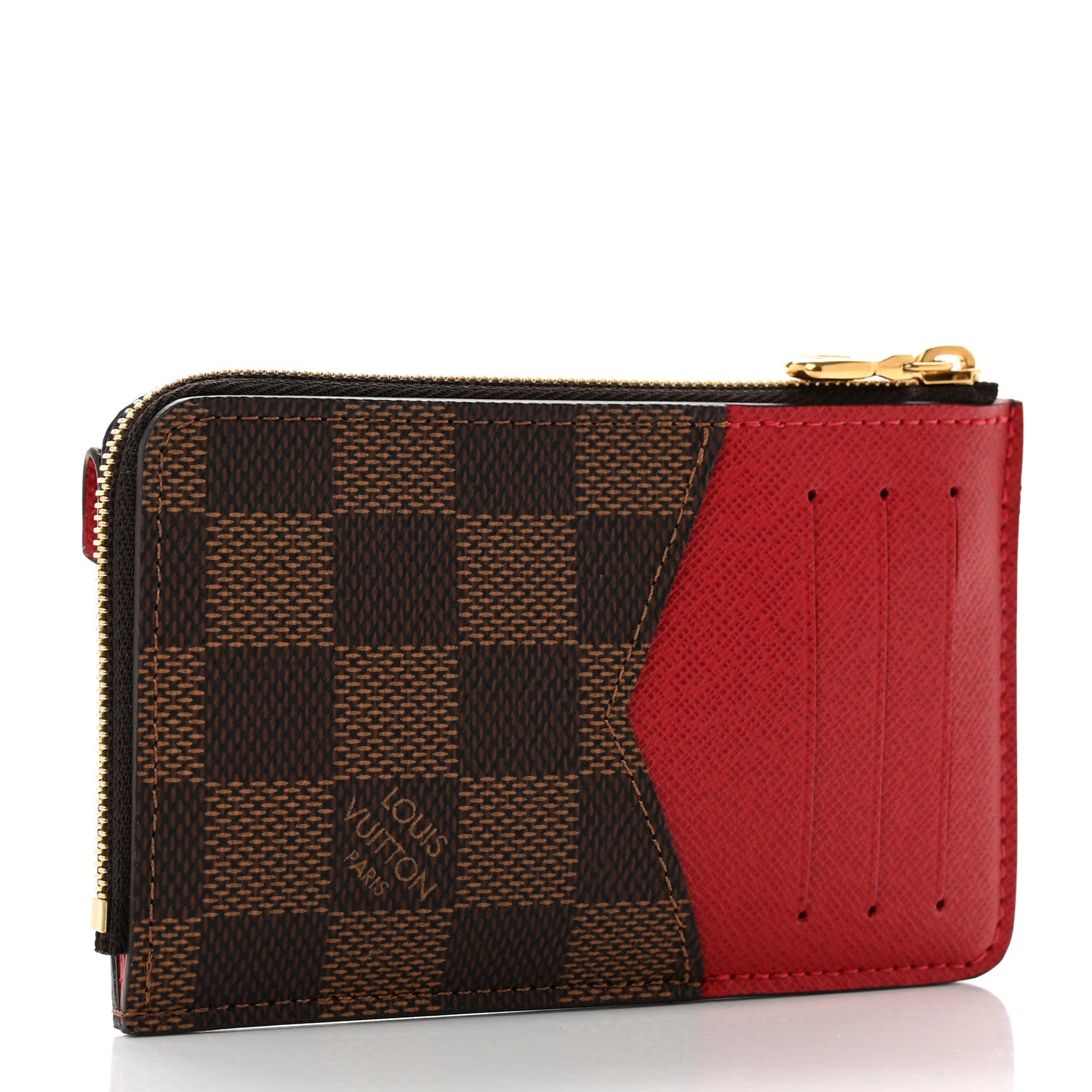 Louis Vuitton Damier Ebene Recto Verso Card Holder Red 3 of 6