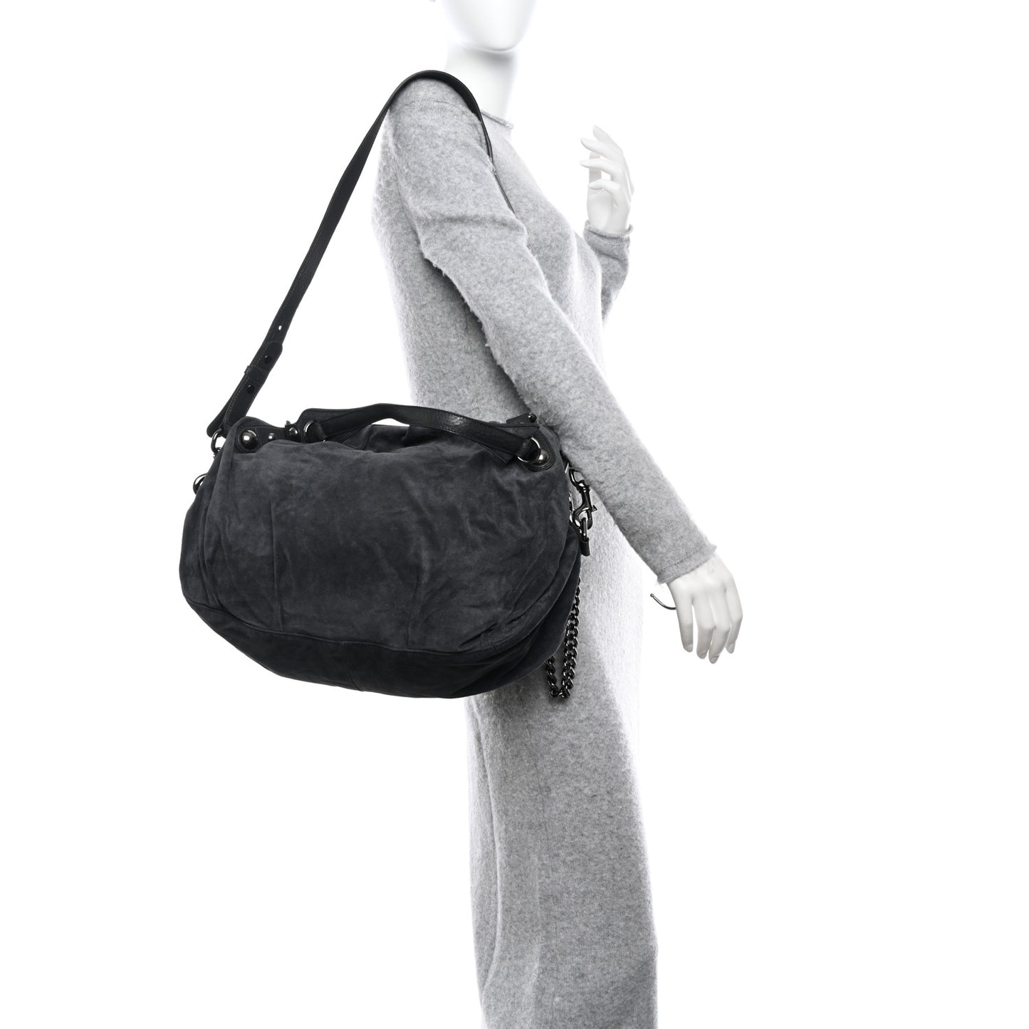 Suede Icon Bit Large Boston Grey