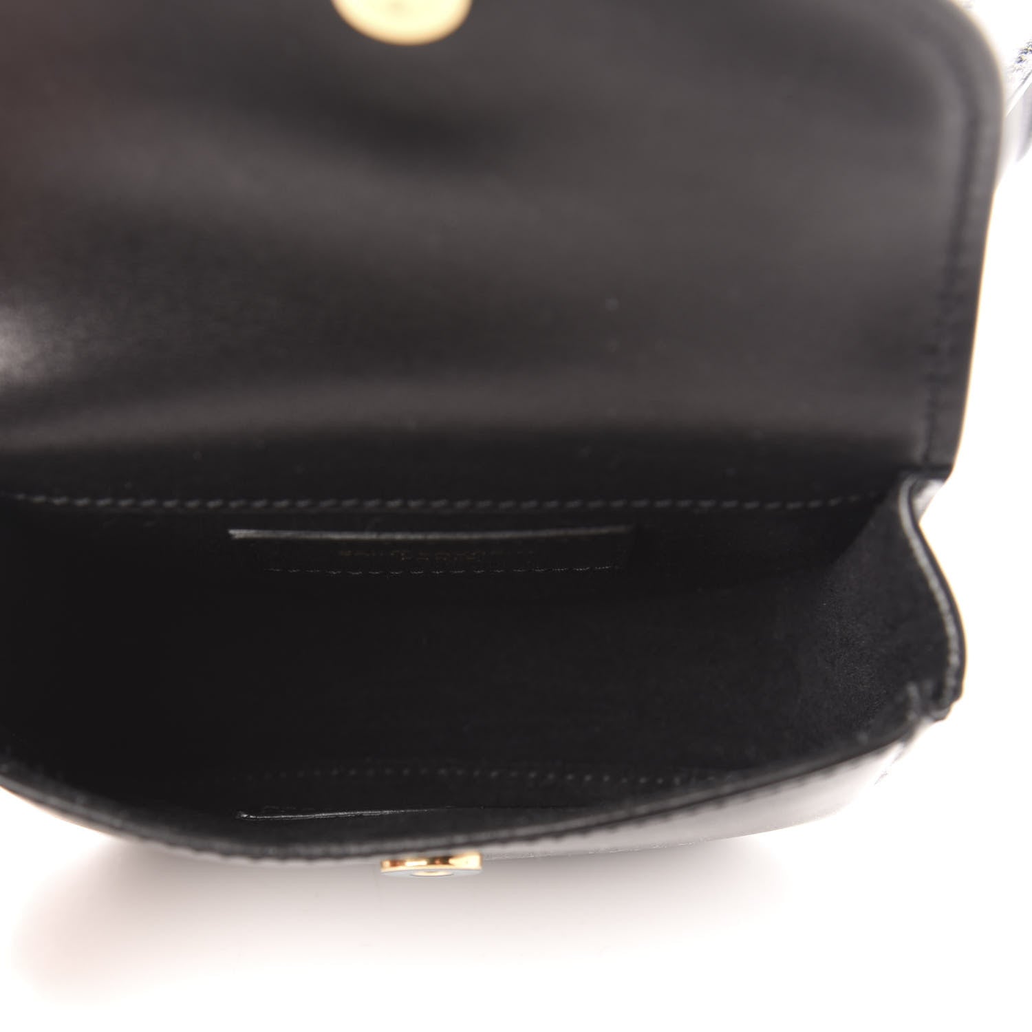 Saint Laurent Smooth Calfskin Mini Classic Monogram Kaia Belt Black 5 of 10