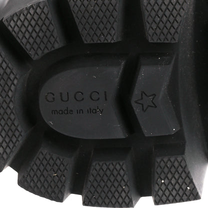Gucci Calfskin Crystal GG Trip Chelsea Ankle Boots 38 Black 6 of 9