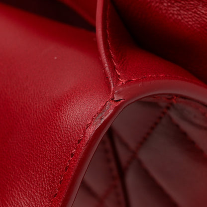 Chanel Lambskin Quilted Citizen Zip Large Flap Dark Red 12 of 12