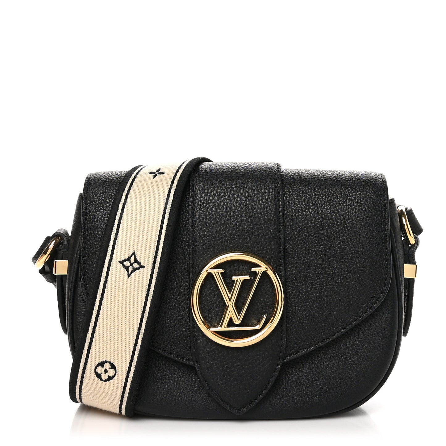 Grained Calfskin LV Pont 9 Soft PM Black
