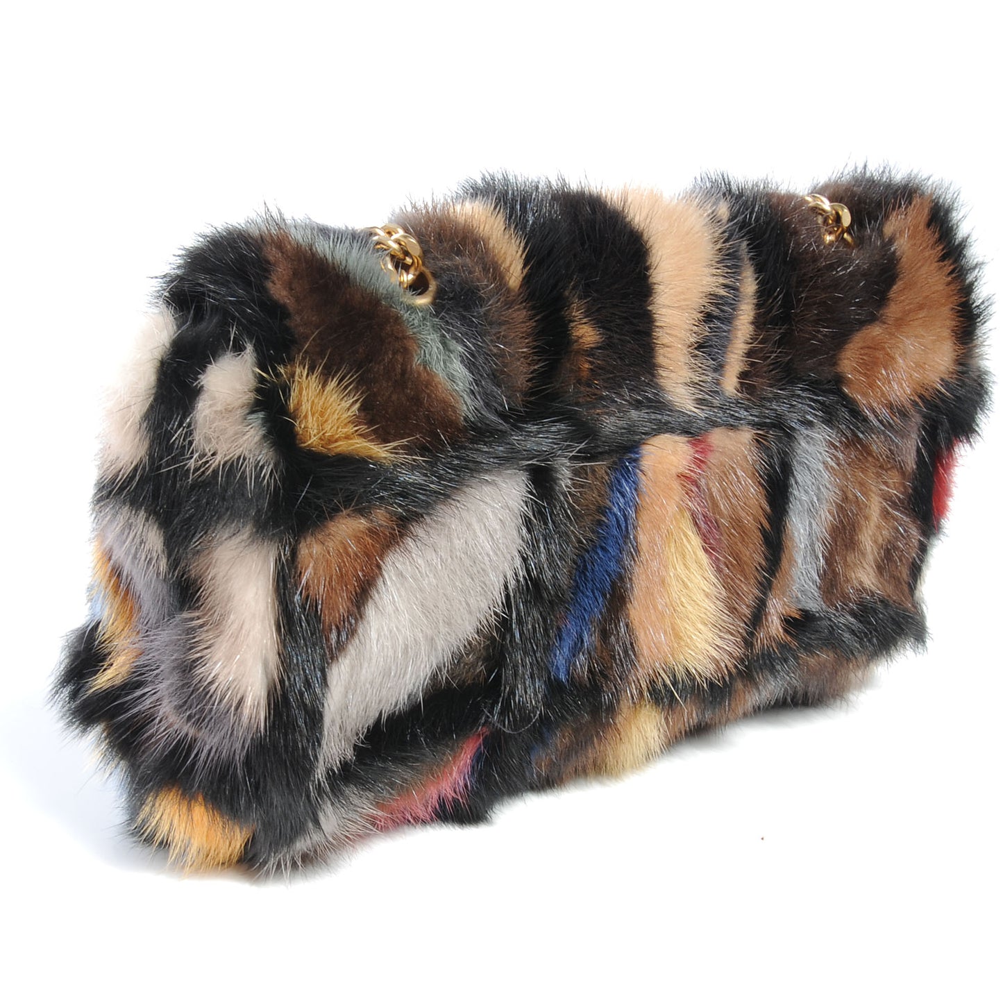 Multicolor Mink Fur Flap
