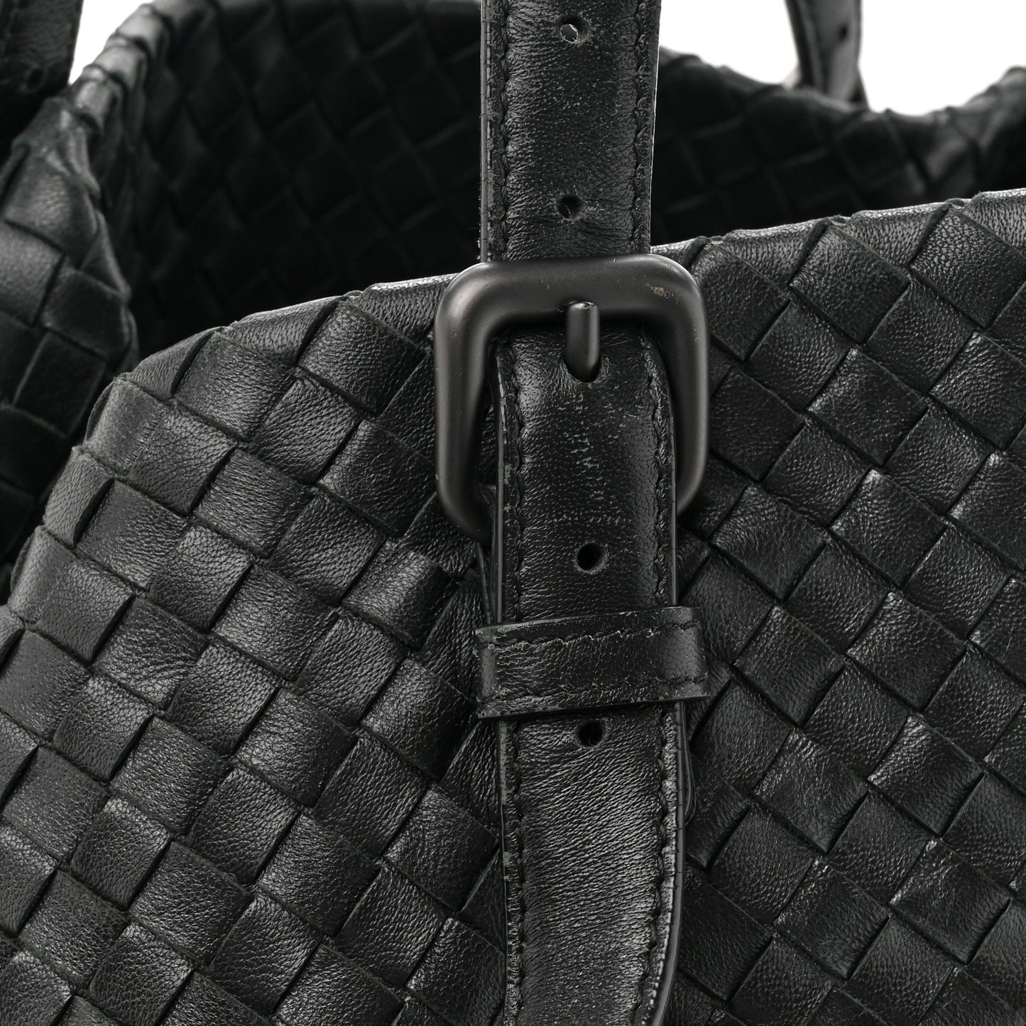 Nappa Intrecciato Large Cesta Tote Black