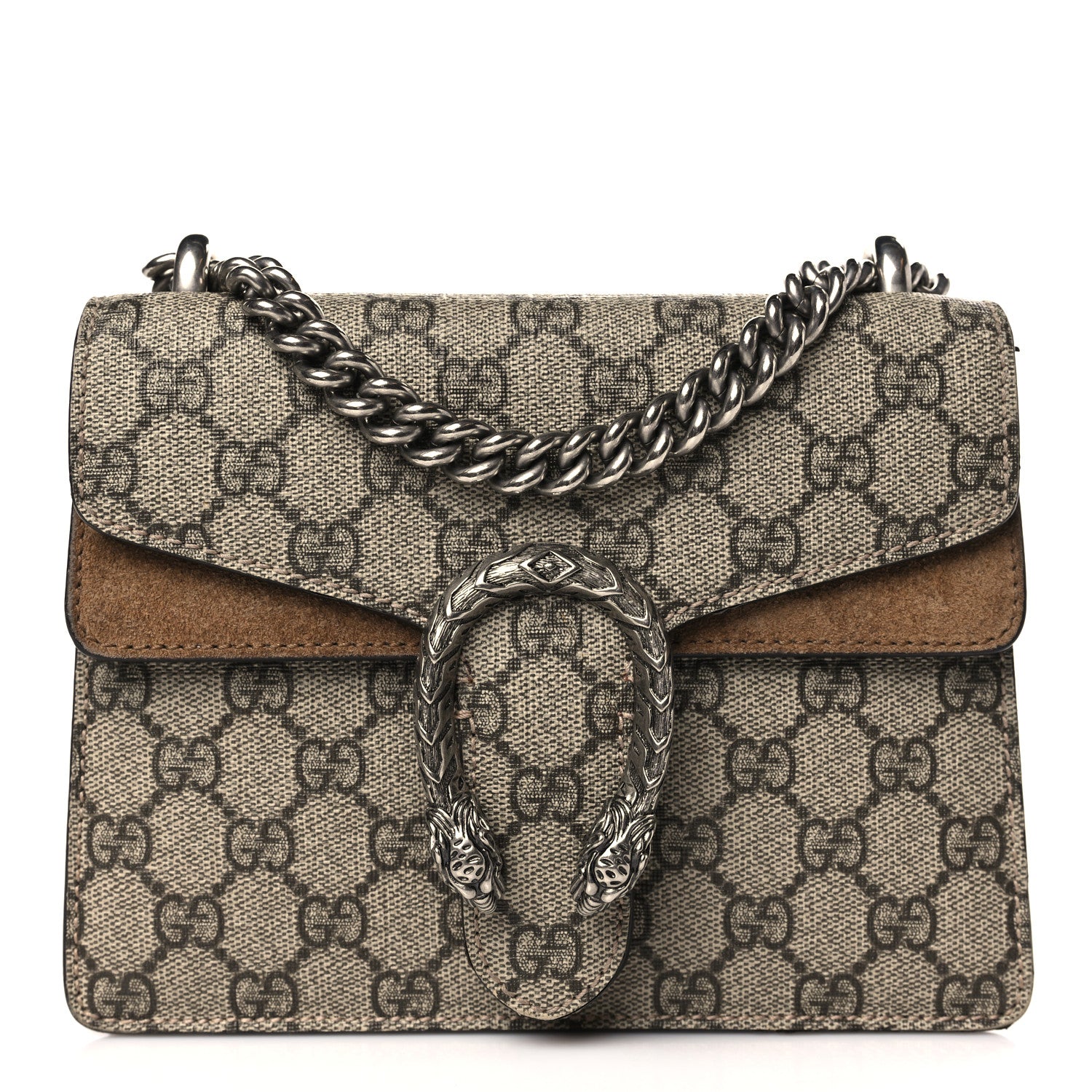 Gucci GG Supreme Monogram Mini Dionysus Shoulder Bag Taupe 1 of 12