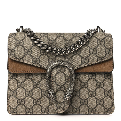 Gucci GG Supreme Monogram Mini Dionysus Shoulder Bag Taupe 1 of 12