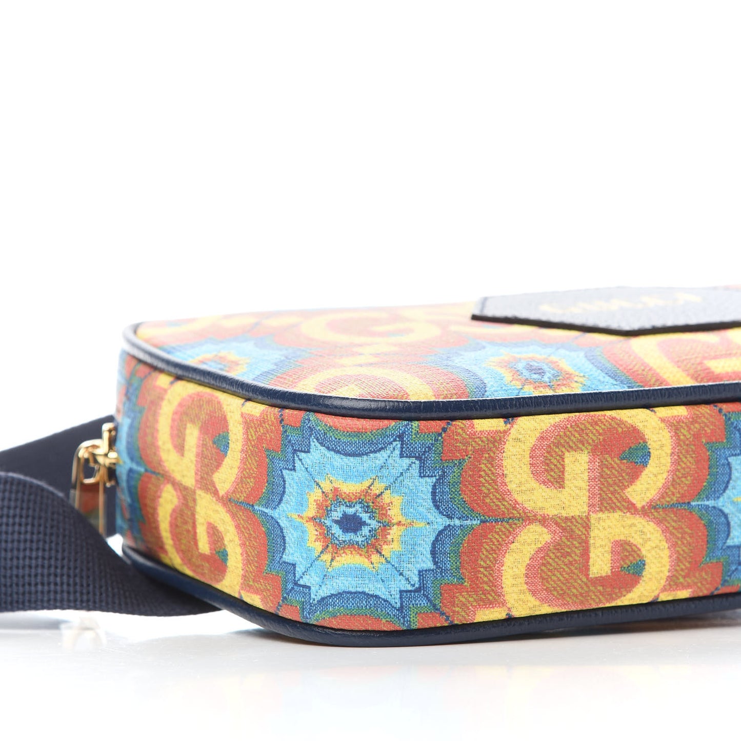 GG Supreme Kaleidoscope Calfskin Gucci 100 Script Logo Belt Bag 110 44 Blue Orange Multicolor Blue Agata
