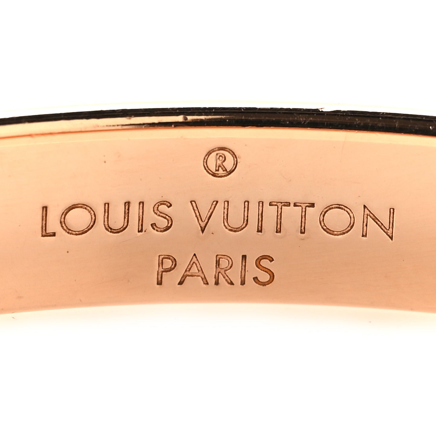 Brass Monogram Nanogram Cuff S Pink Gold