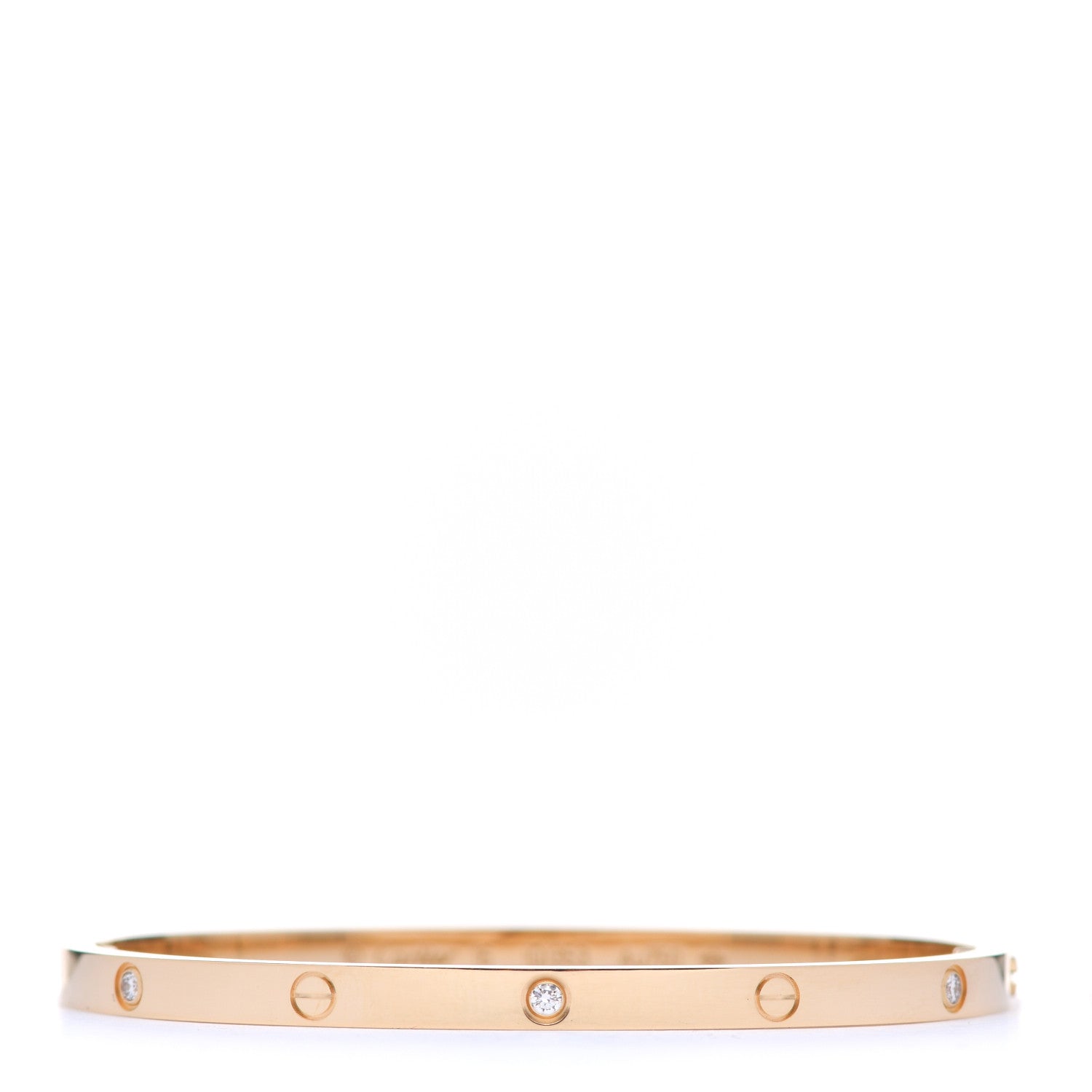 Cartier 18K Yellow Gold 6 Diamond Small LOVE Bracelet 16 1 of 4