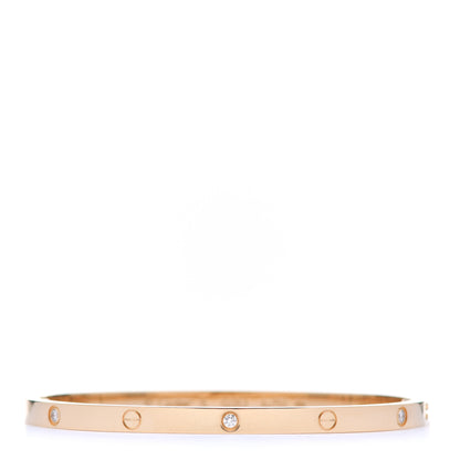Cartier 18K Yellow Gold 6 Diamond Small LOVE Bracelet 16 1 of 4